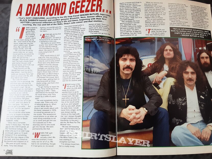 Ozzy Osbourne Kerrang December 1992 Ozzy Osbourne Kerrang December 1992