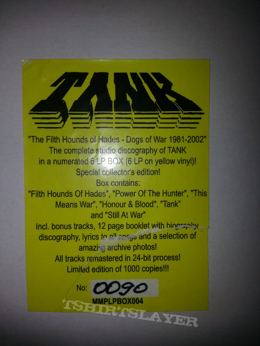 Tank &quot;Dogs of War 1981-2002&quot; 6x LP Box