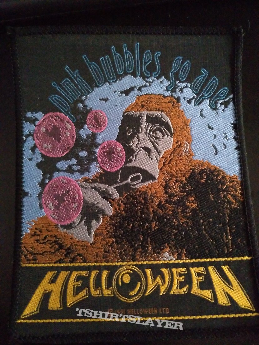 Helloween Pink bubbles go ape patch