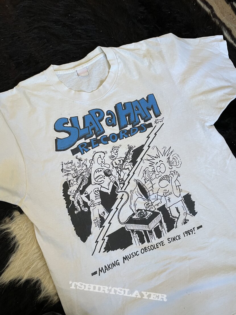 Slap A Ham Records 1989 test print shirt 