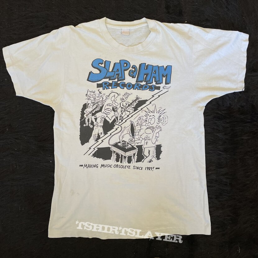 Slap A Ham Records 1989 test print shirt 