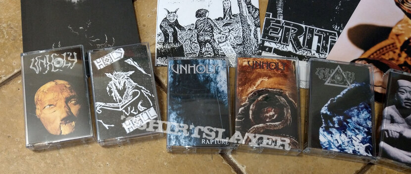 UNHOLY ‎– Towards Unknown Mysteries (8 MC Tapes BOX) Ltd. 333 hand-numbered copies