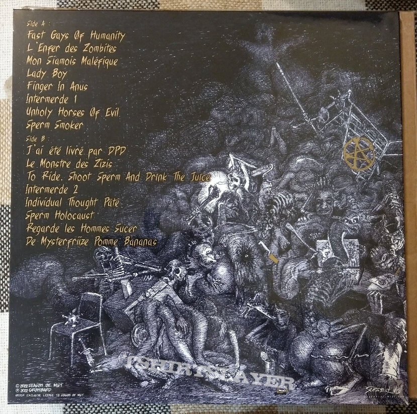 GRONIBARD ‎– Regarde Les Hommes Sucer (Clear Black Marbled Vinyl) Ltd. 300 copies