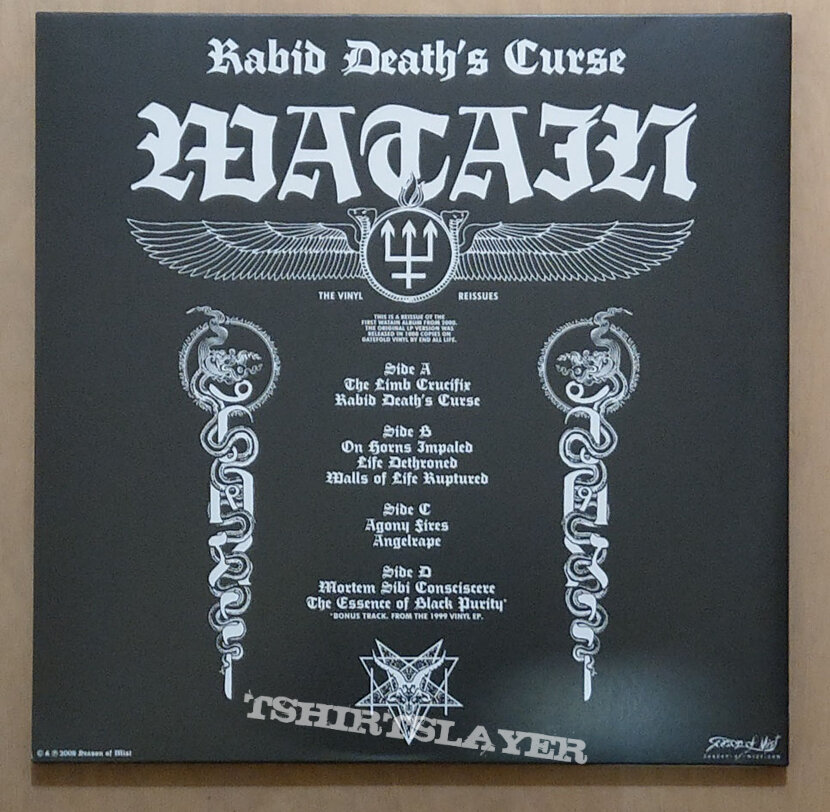 WATAIN – Rabid Death&#039;s Curse (Double Black Vinyl) 500 copies