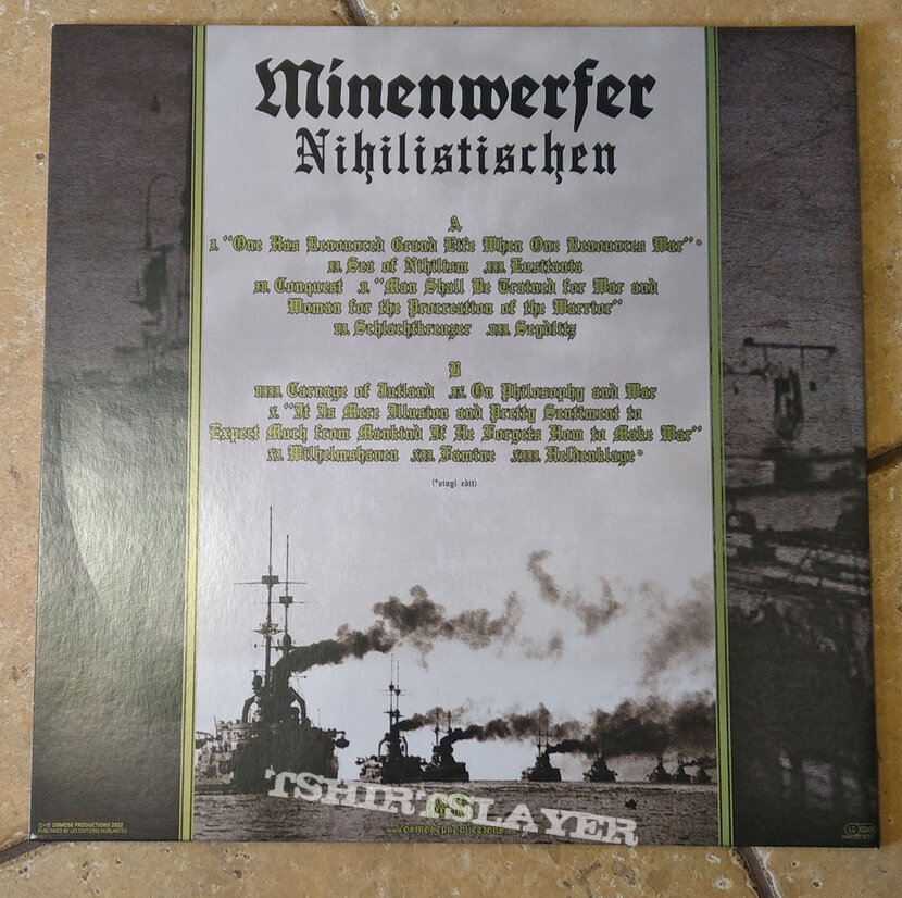 MINENWERFER ‎– Nihilistischen (Gold Black Marble Vinyl) Ltd. 298 copies