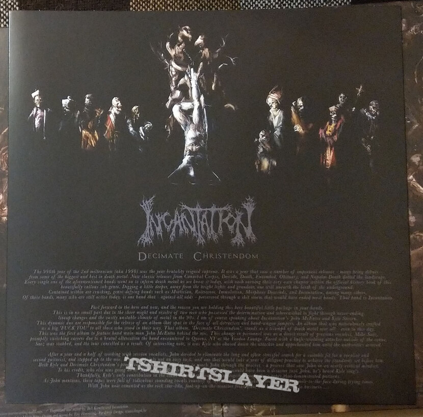 INCANTATION – Decimate Christendom (Clear/Red Splatter Vinyl) Ltd. 700