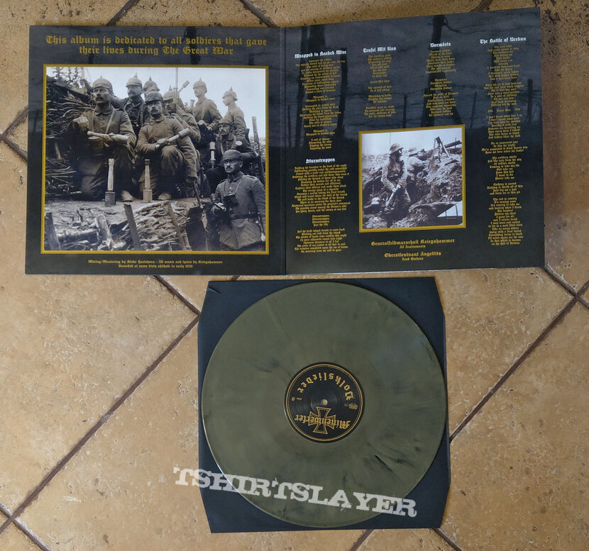 MINENWERFER ‎– Volkslieder (Gold Black Marble Vinyl) Ltd. 299 copies