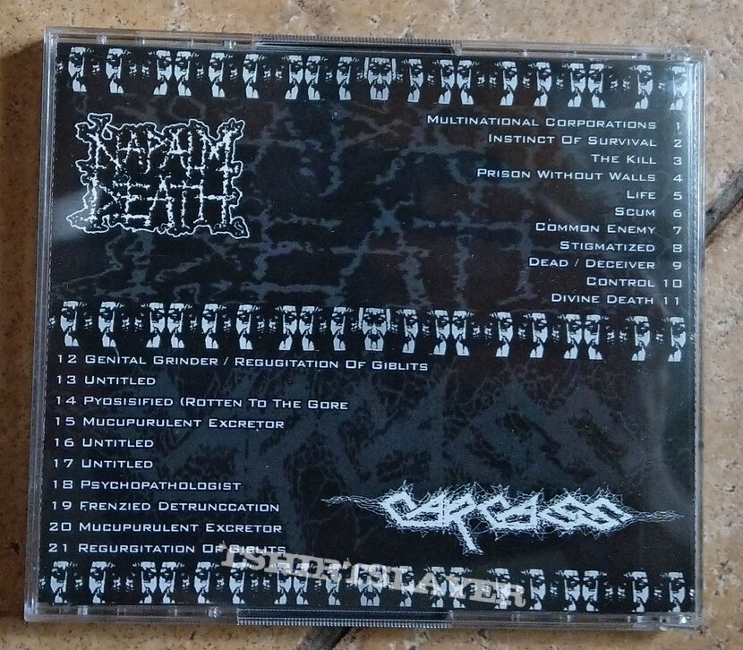 NAPALM DEATH / Carcass– Split Live CD