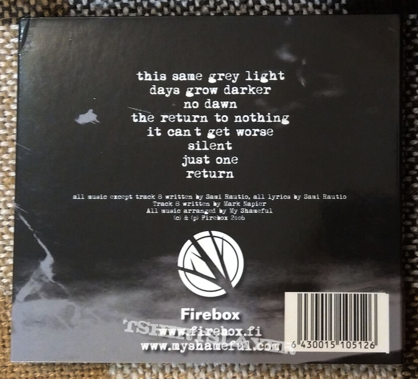 MY SHAMEFUL ‎– The Return To Nothing (Digipack CD)