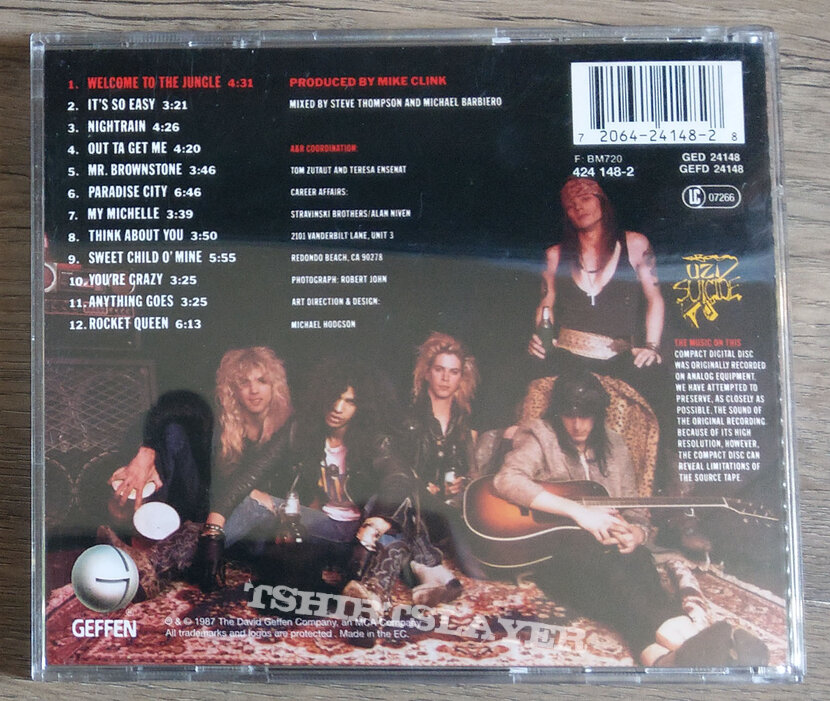 Guns N Roses Appetite For Destruction Audio CD