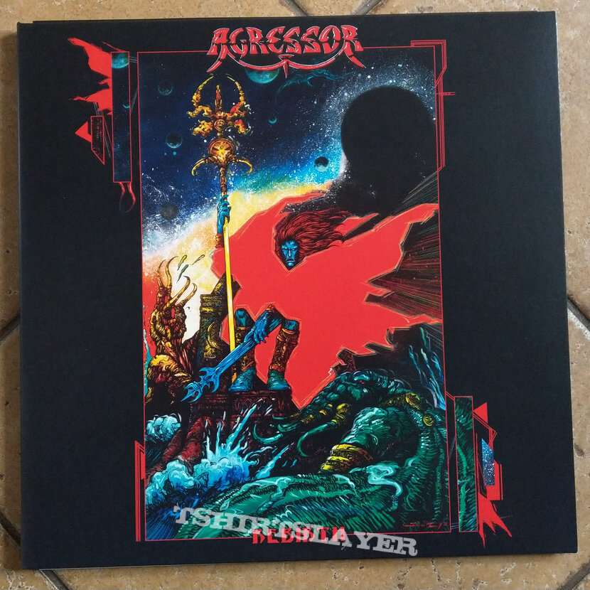 AGRESSOR ‎– Rebirth (Double Blue Light Opaque Vinyl) Ltd. 350 copies