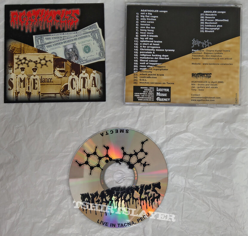 AGATHOCLES / AMOCLEN ‎– Live In Tacna, Peru / Smecta (Audio CD)