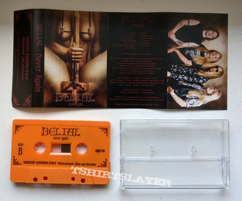 BELIAL – Never Again (MC Tape) Limited to 150 copies only