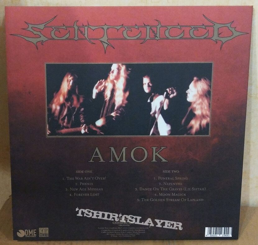 SENTENCED ‎– Amok (Clear Red Smoke Vinyl) Ltd. 750 Copies