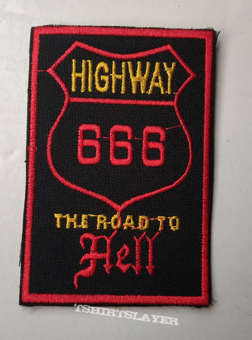 HIGHWAY 666 The Road to Hell - Logo 60X90 mm (embroidered)