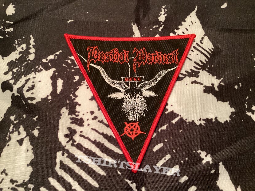 Bestial Warlust Satanic War Goat woven patch