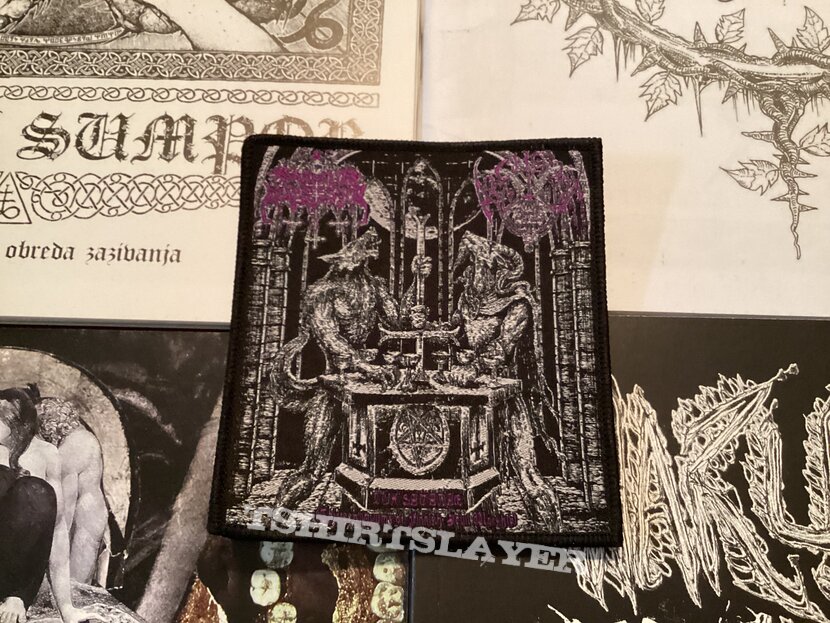 Satanic Warmaster / Archgoat Lux Satanae (Thirteen Hymns of Finnish Devil Worship) woven patch