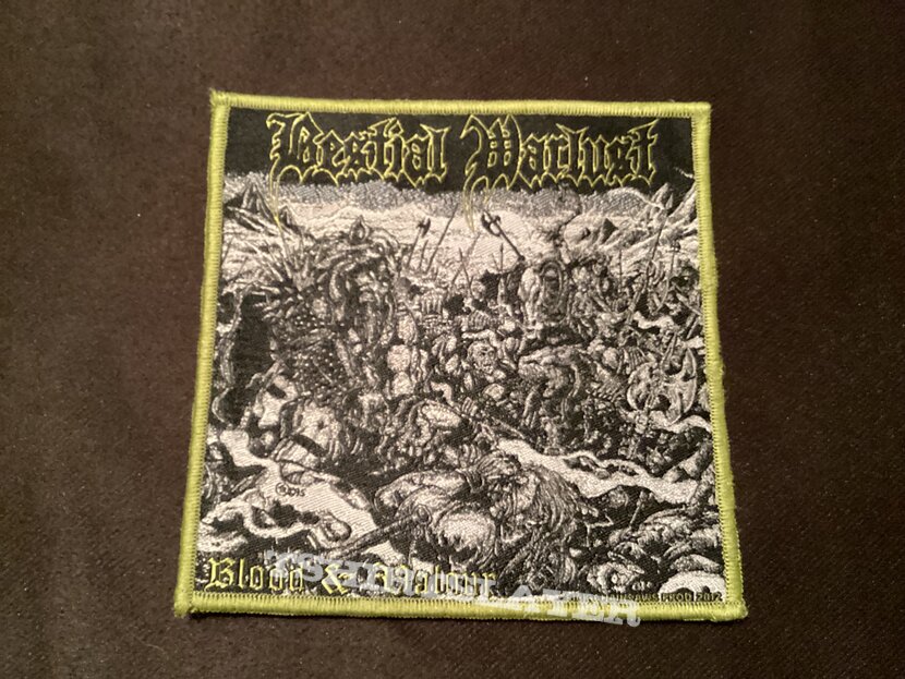 Bestial Warlust Blood &amp; Valour woven patch