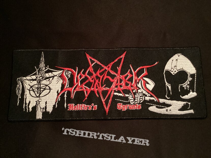 Desaster Hellfire’s Tyrants embroidered strip patch