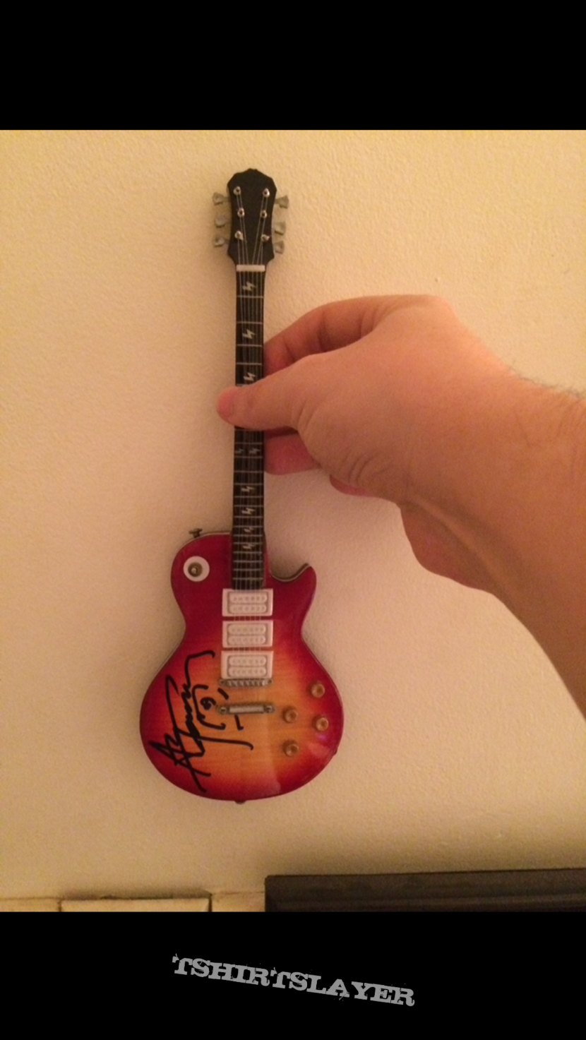 Ace Frehley Autographed Mini Guitar