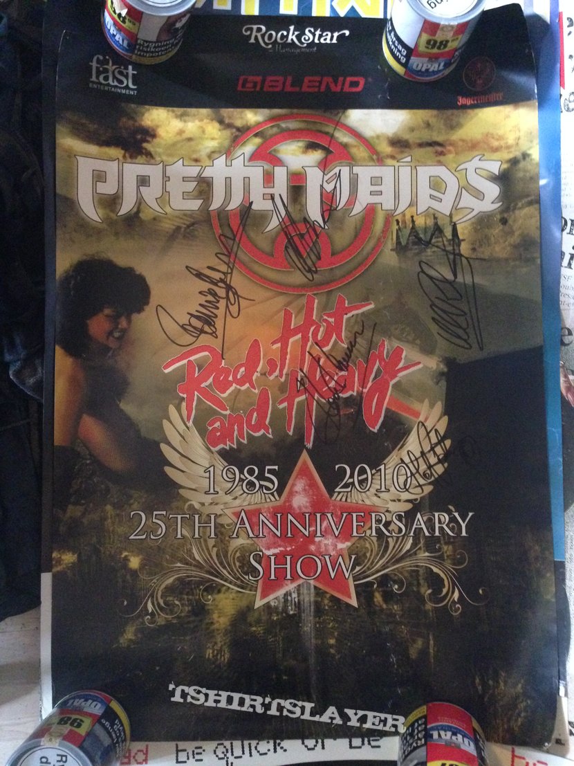 Refinement klon trolley bus Pretty Maids Red, Hot And Heavy signed poster | TShirtSlayer TShirt and  BattleJacket Gallery