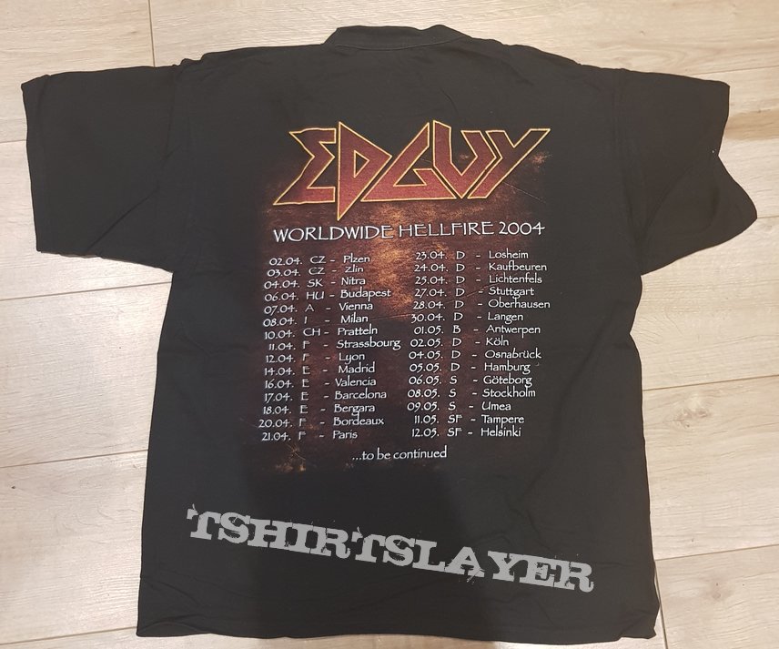 Edguy - Worldwide Hellfire Tour 2004 | TShirtSlayer TShirt and ...
