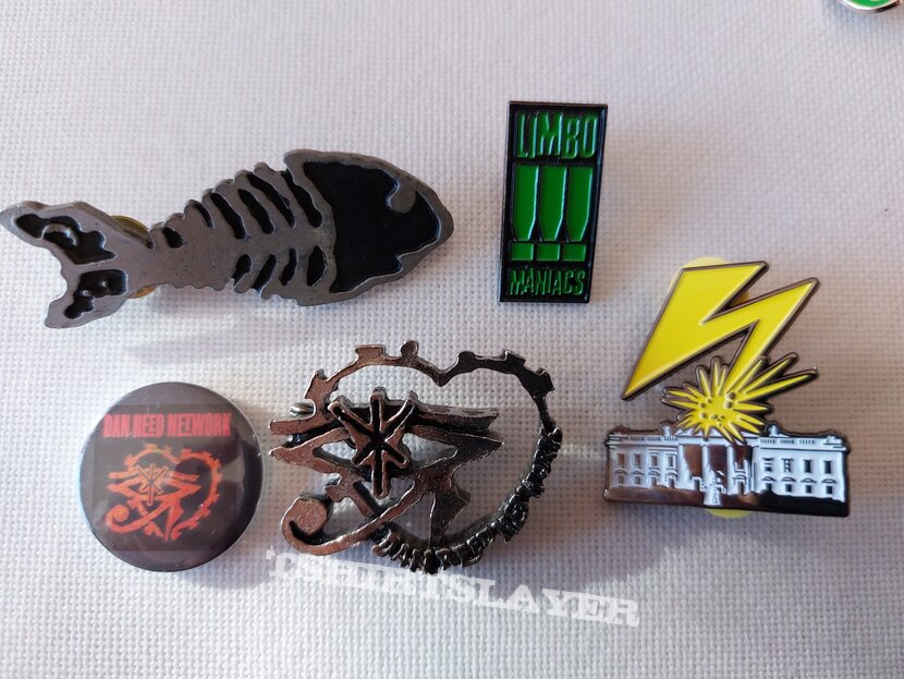 Dan Reed Network, Fishbone, Limbomaniacs, Bad Brains pin badges Dan Reed Network, Fishbone, Limbomaniacs, Bad Brains pin badges