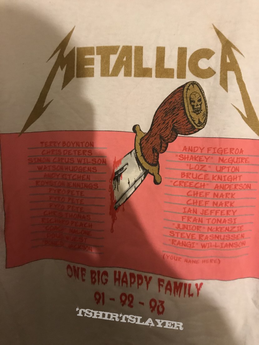 Metallica big happy family crew shirt