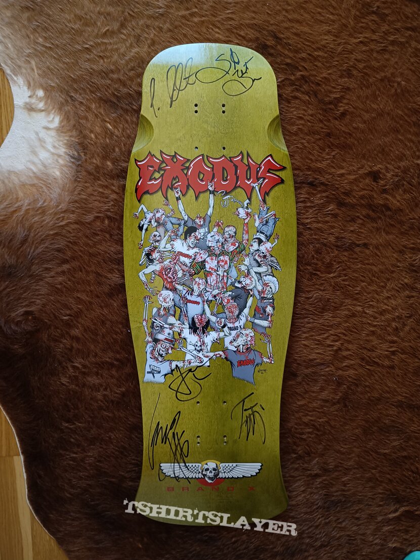 Autographed Exodus deck / sticker