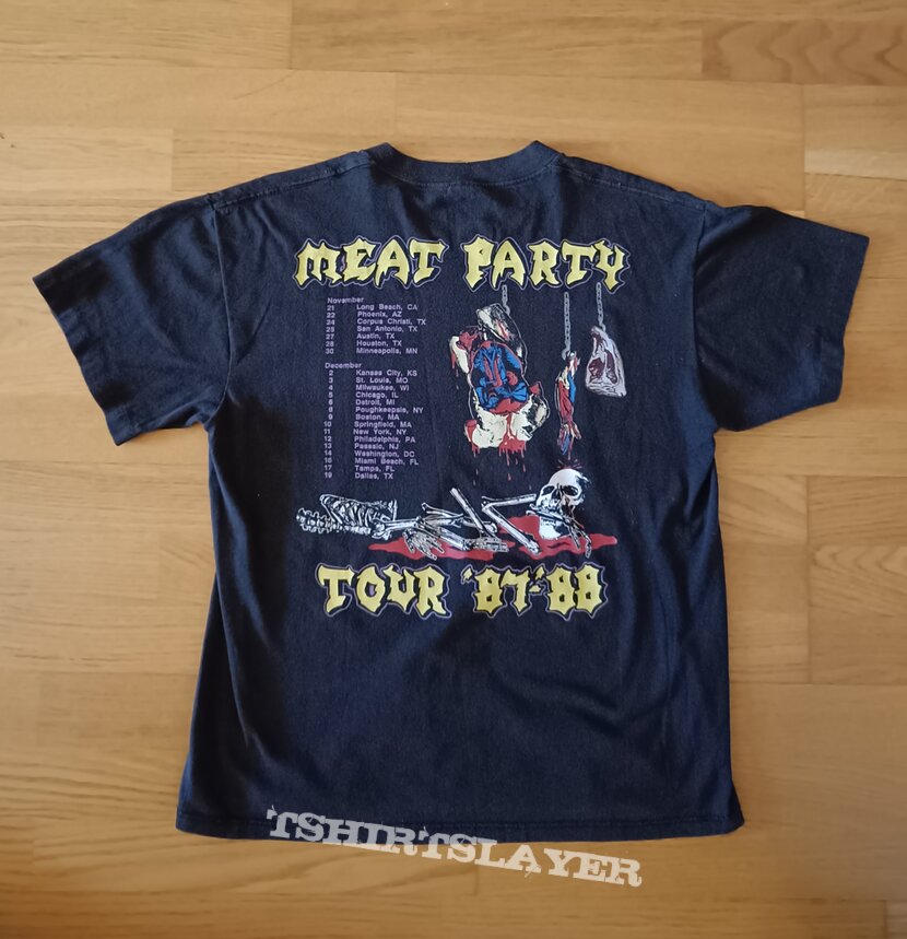 Exodus - Pleasures of the Flesh - Meat Party Tour &#039;87-&#039;88 t-shirt