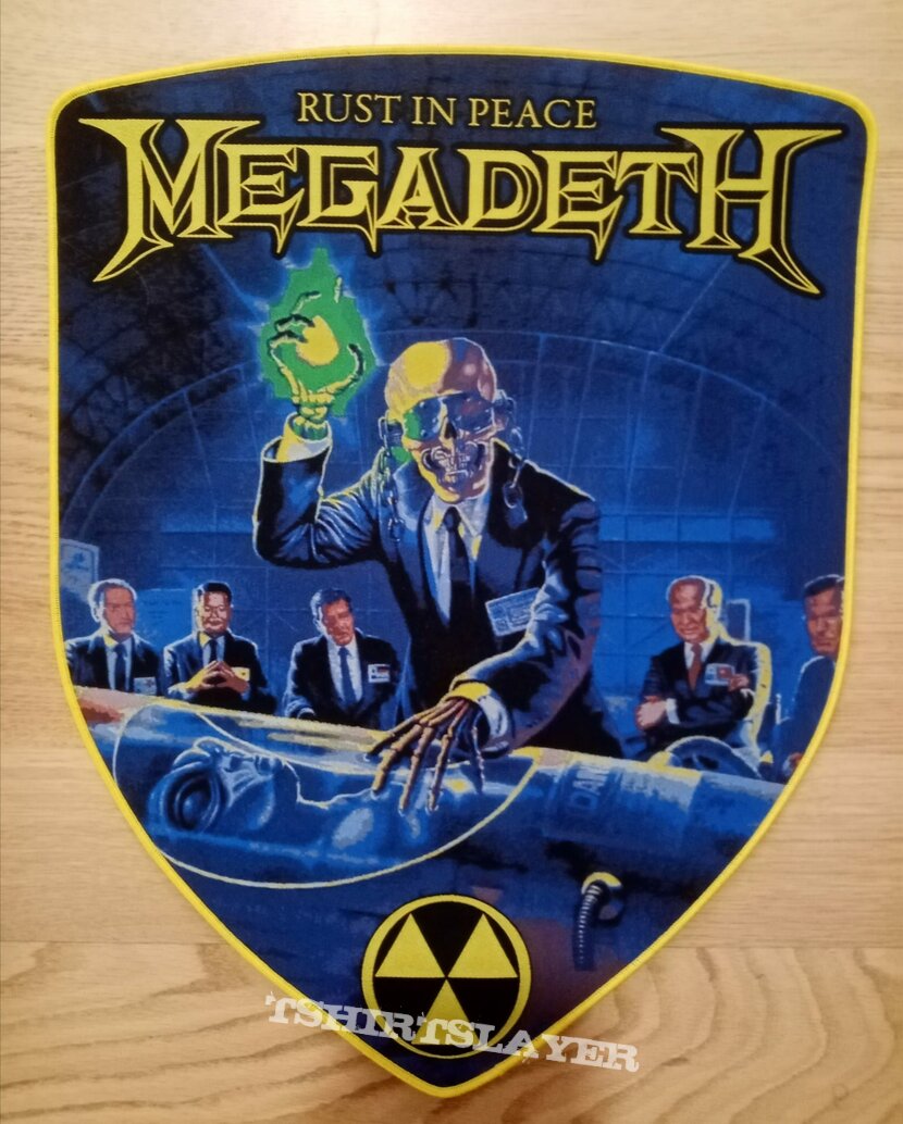 Megadeth Rust in Peace yellow border back patch for you