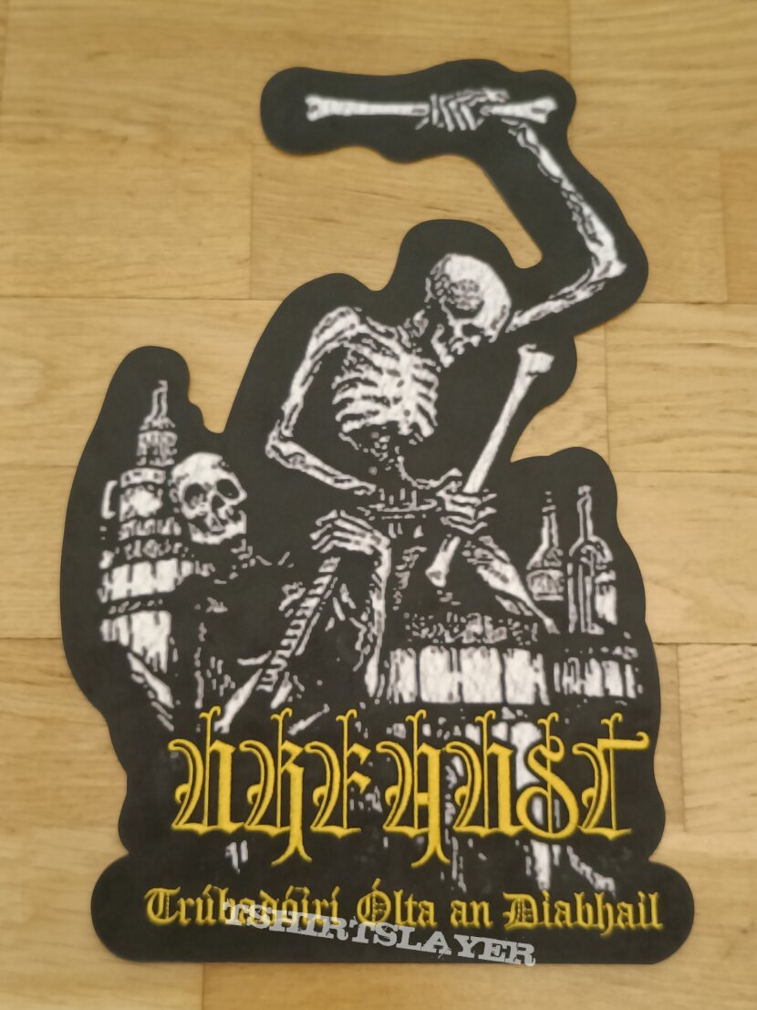 Urfaust - Trúbadóirí Ólta an Diabhail shaped backpatch Urfaust - Trúbadóirí Ólta an Diabhail shaped backpatch