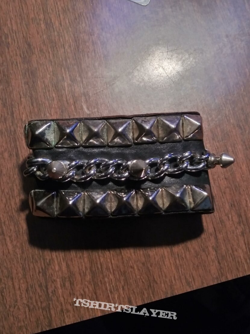 Snair 1980s studded leather bracelet 