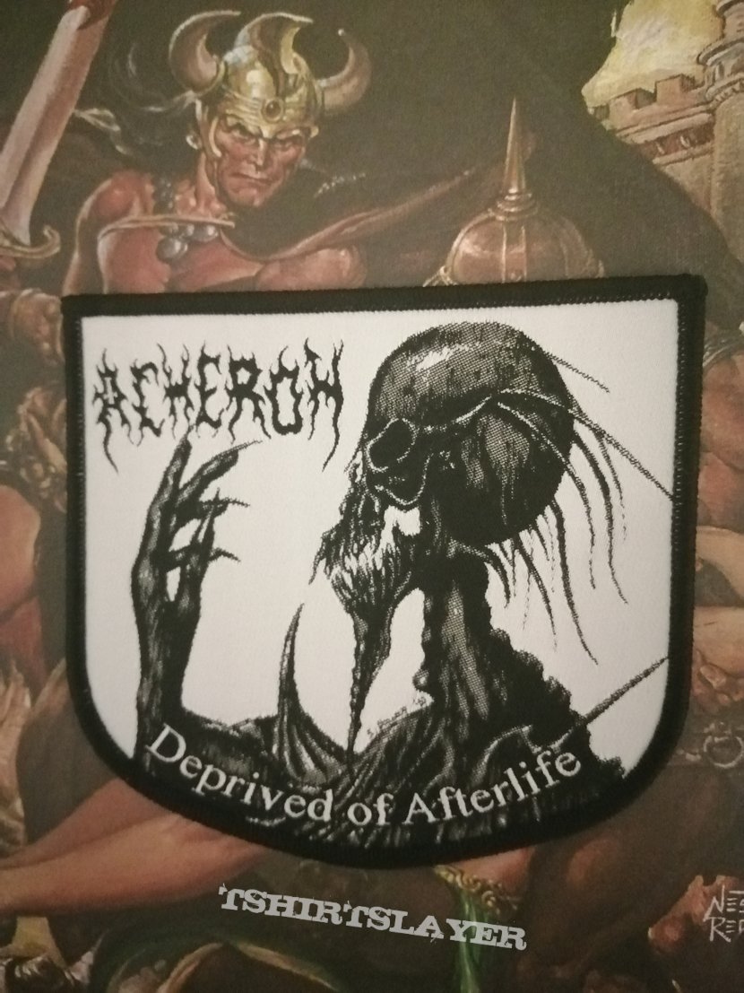 Acheron (Aus) - Deprived of Afterlife black border woven patch