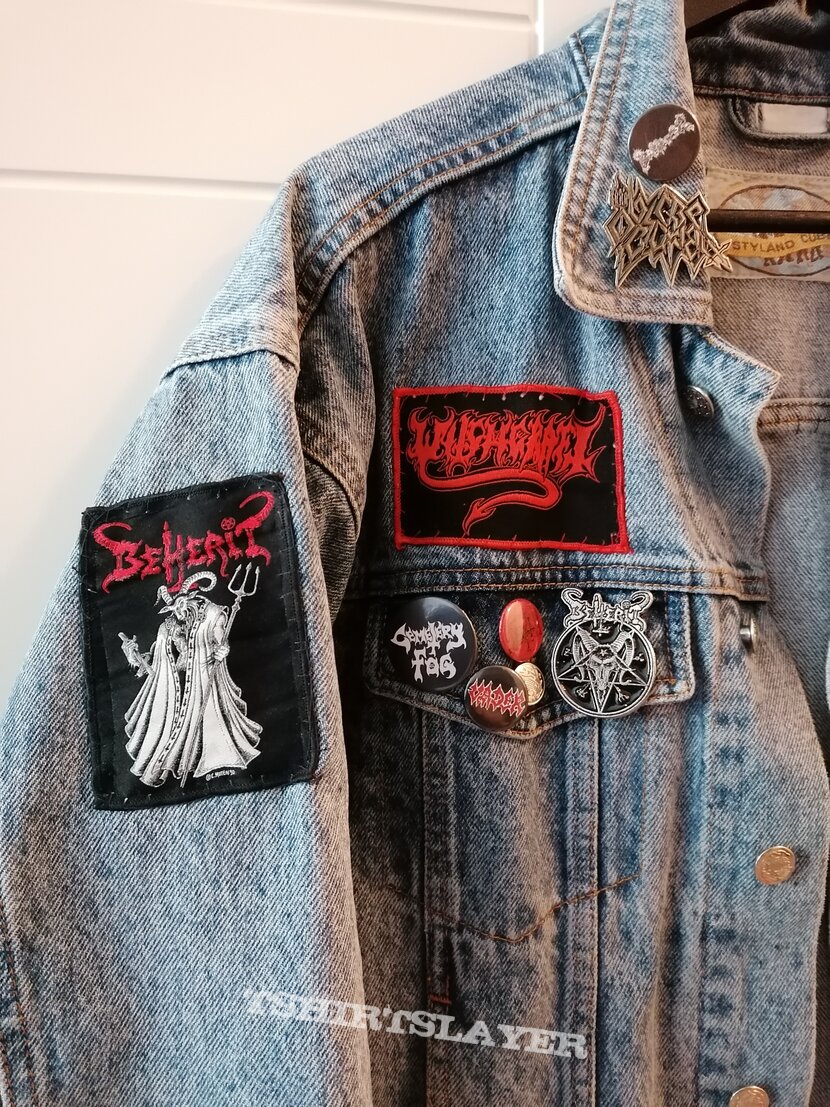 Beherit Metal of Death -denim jacket (not finished yet) | TShirtSlayer  TShirt and BattleJacket Gallery