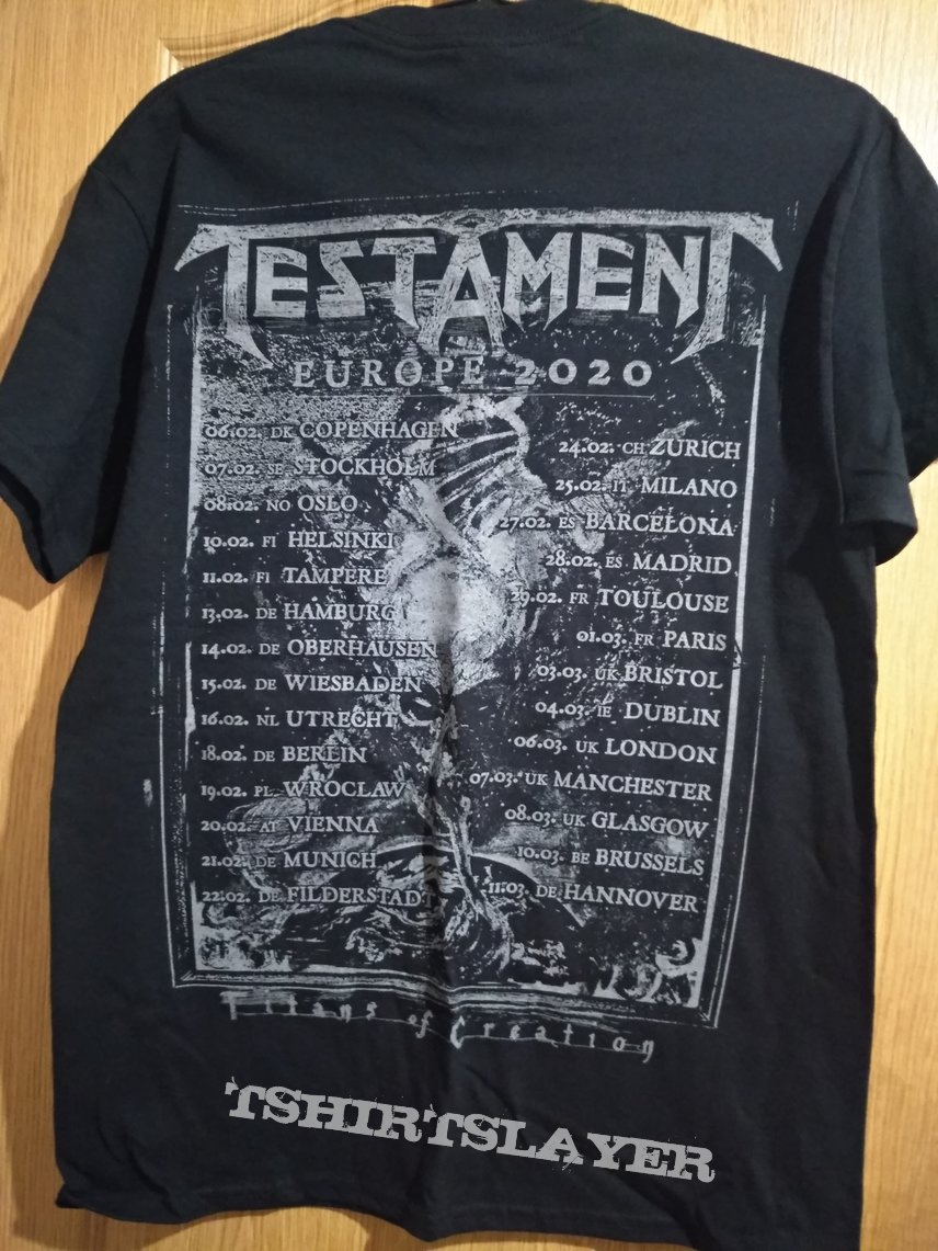 Testament The Bay strikes back tour t-shirt