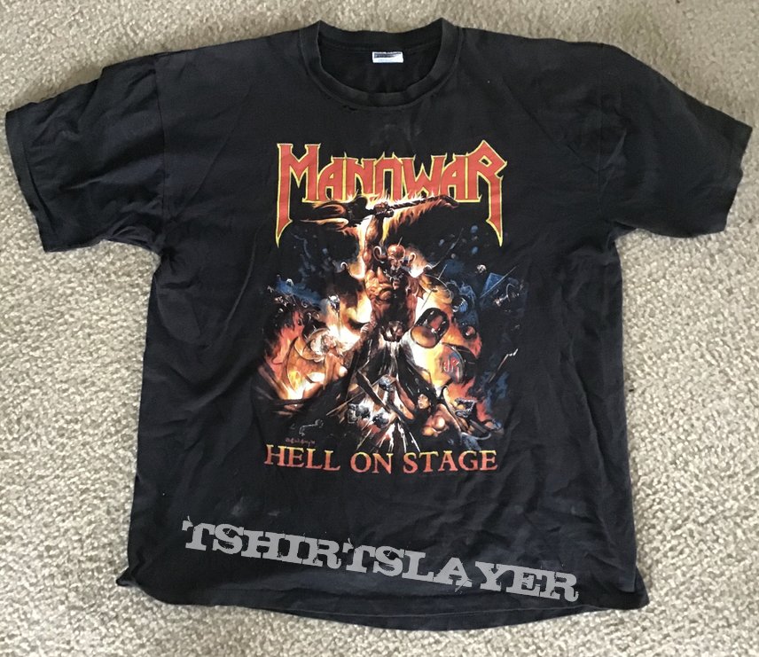 Manowar &quot;Hell on Stage&quot; T-Shirt - Size XL