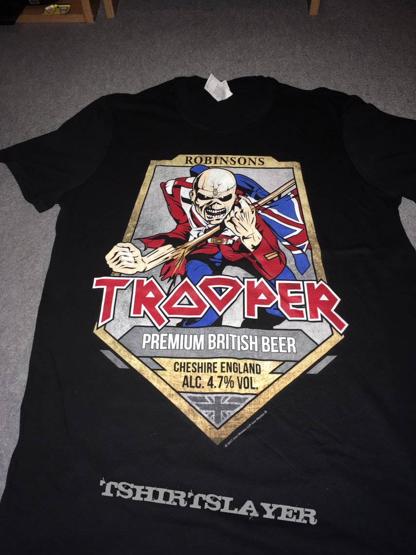 Iron Maiden Trooper beer new label t-shirt