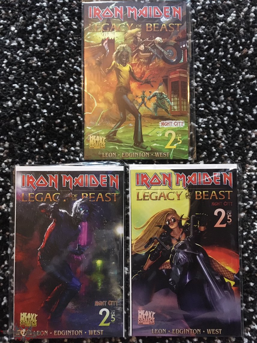 Iron Maiden Legacy Of The Beast No2 volume 2 all three covers.