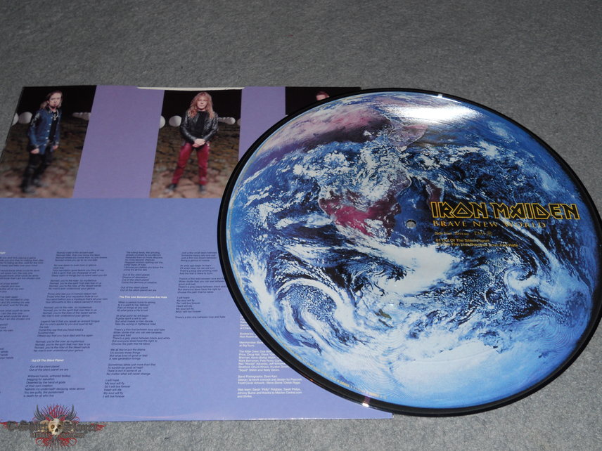 Iron Maiden Brave New World pic disk vinyl gatefold signed by the band.