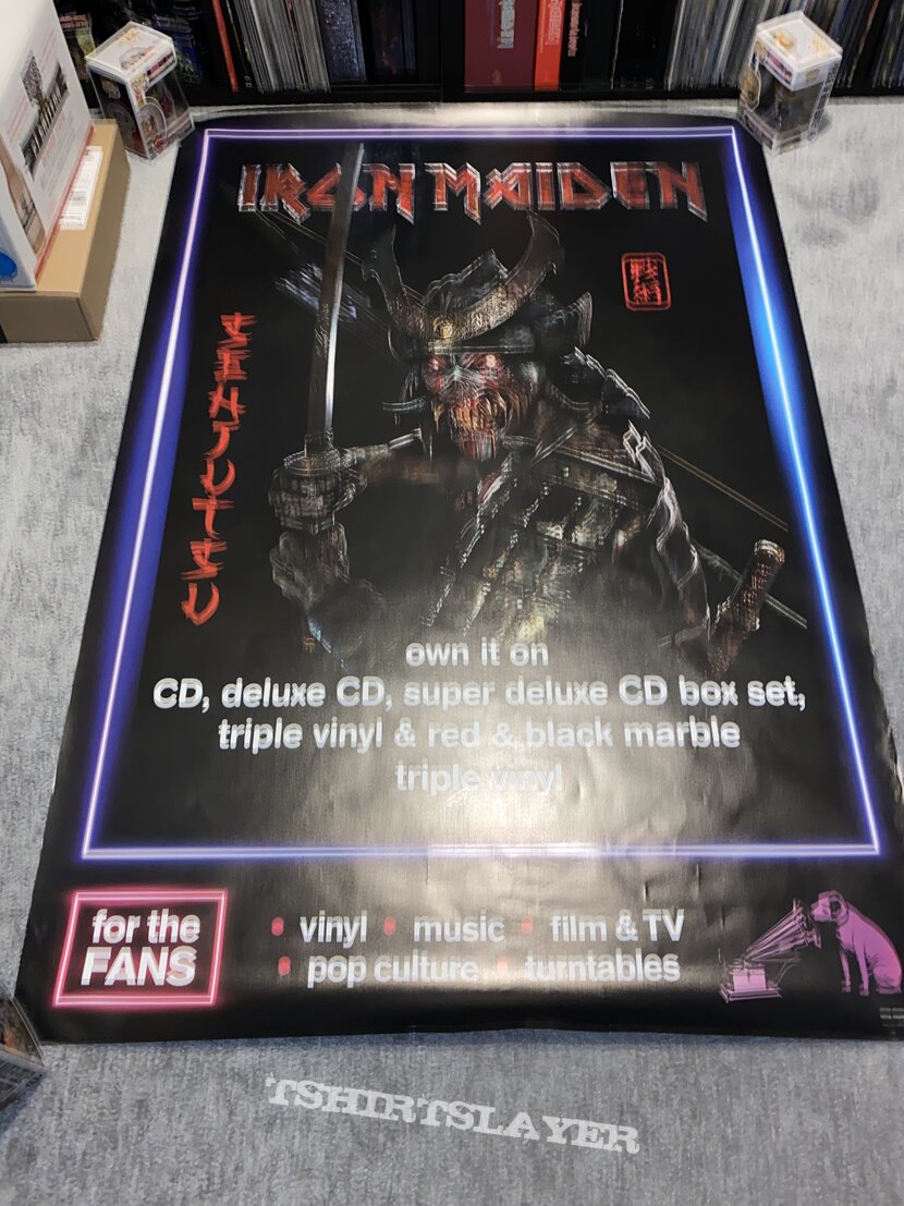 Iron Maiden Senjutsu giant HMV ad poster