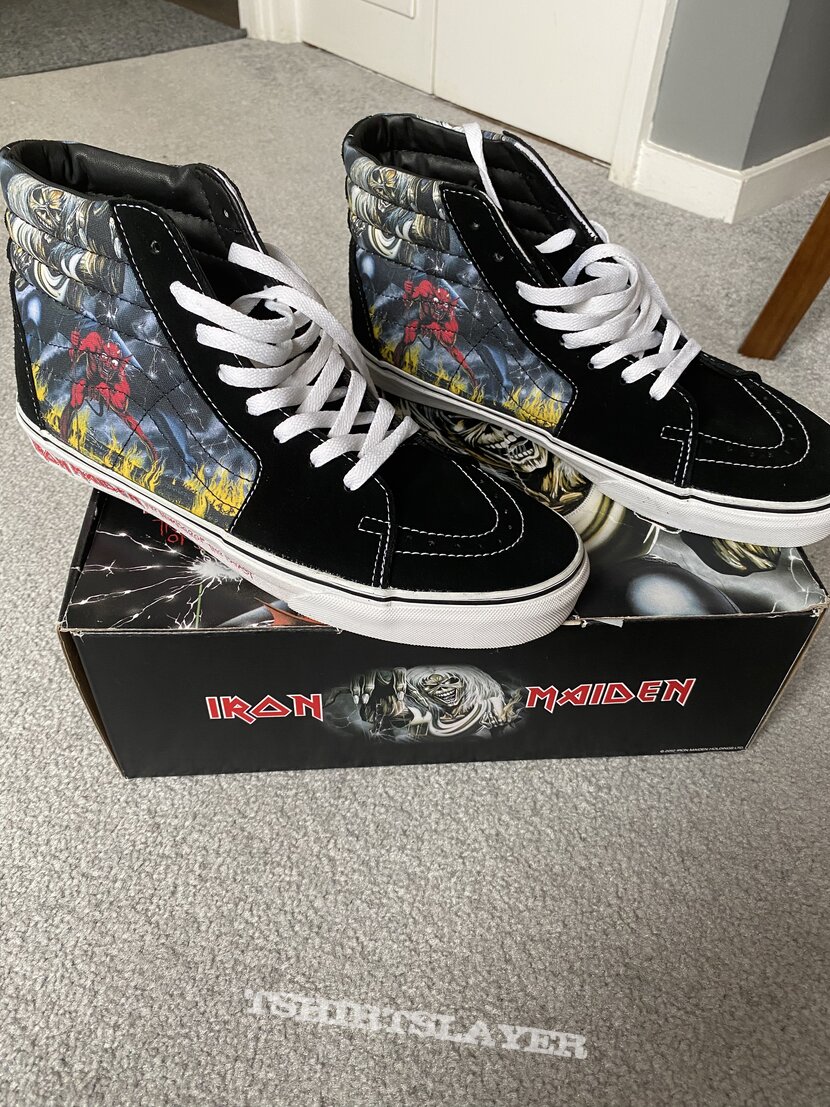 Iron Maiden Number of the beast Vans high top shoes | TShirtSlayer TShirt  and BattleJacket Gallery