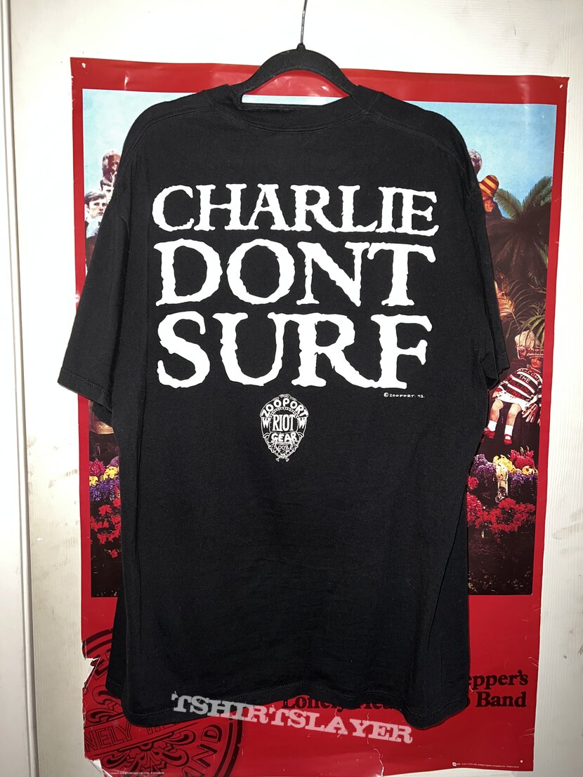 Charles Manson Zooport Riot Gear CHARLIE DONT SURF T shirt XL 93 |  TShirtSlayer TShirt and BattleJacket Gallery