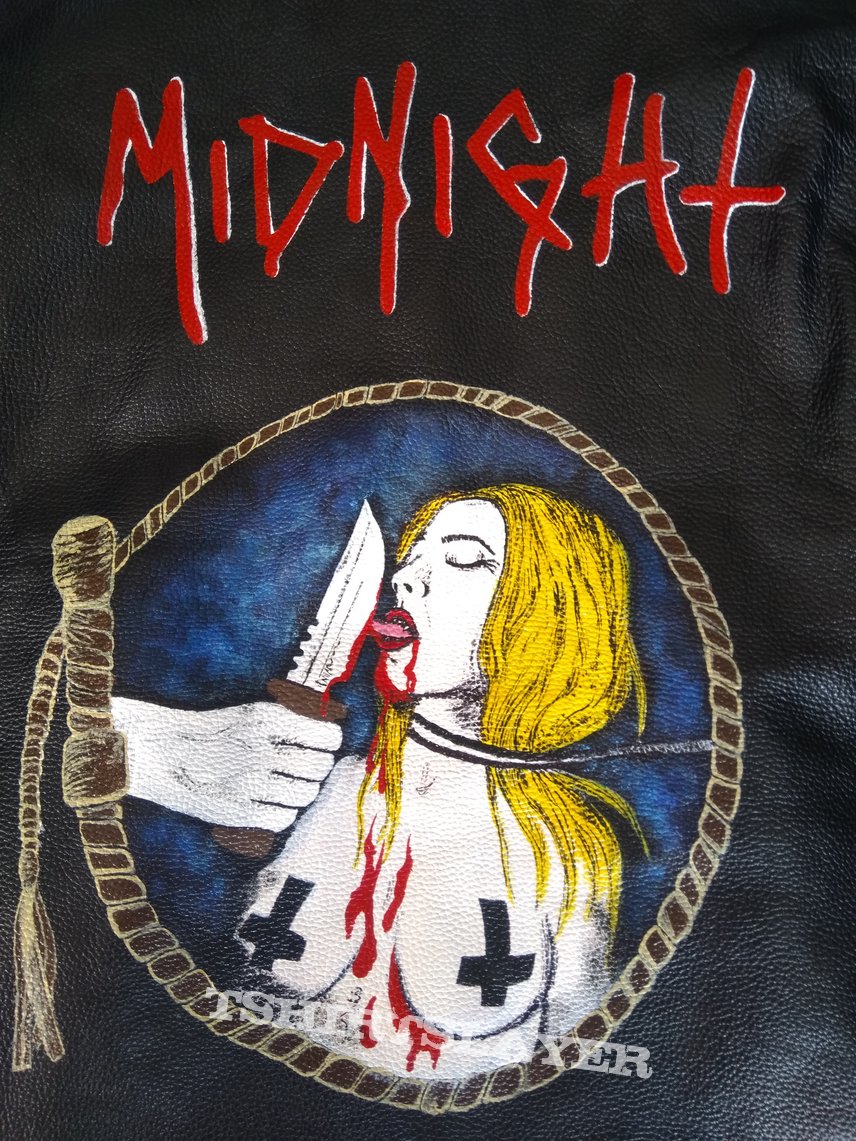 Lust filth and sleaze Midnight handpainted leather jacket