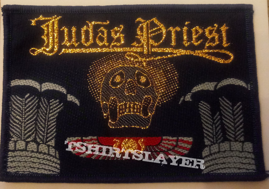 Judas Priest - band logo with skull embroidered cloth patch