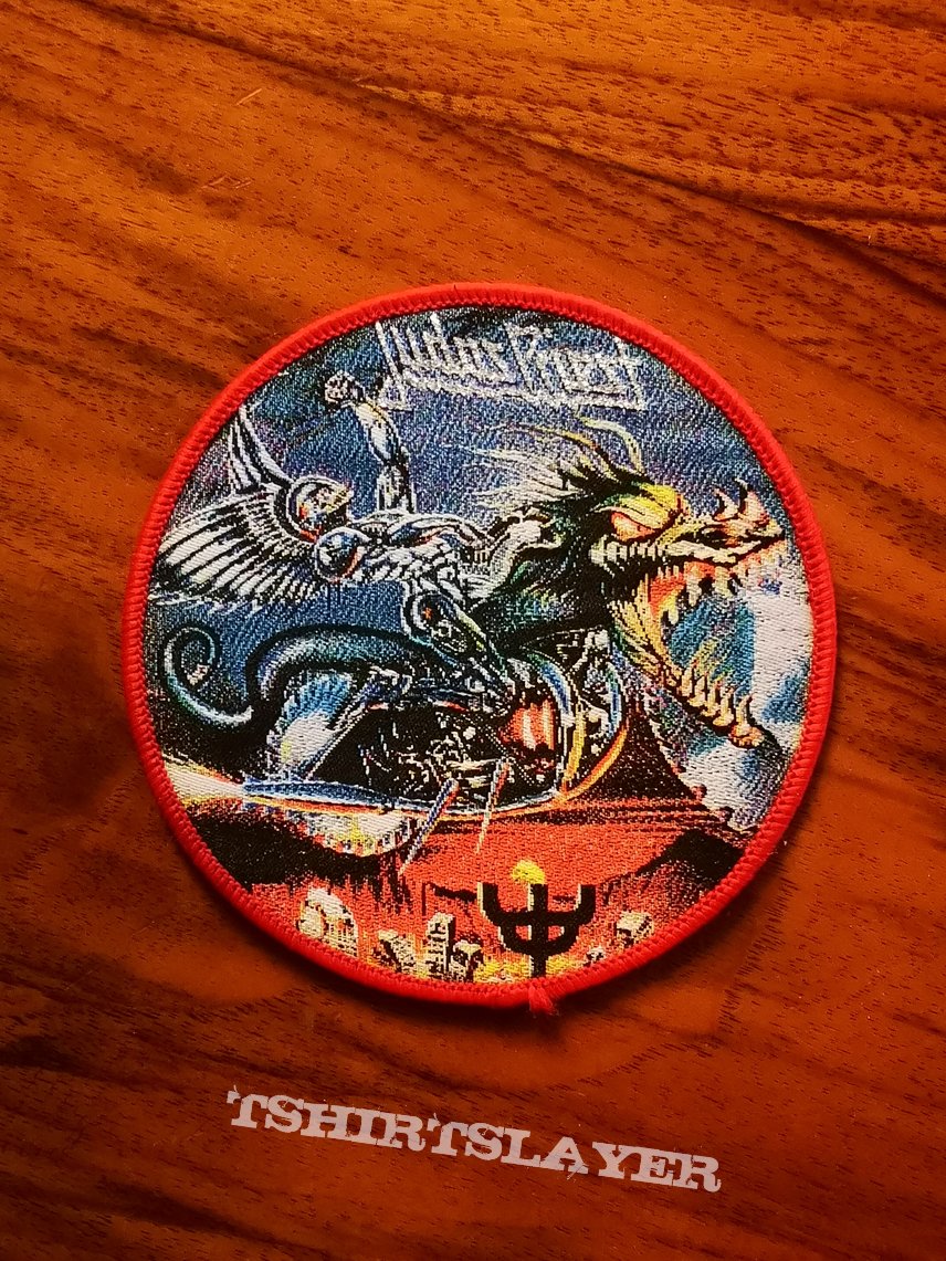JUDAS PRIEST - PAINKILLER Woven Patch with red Border