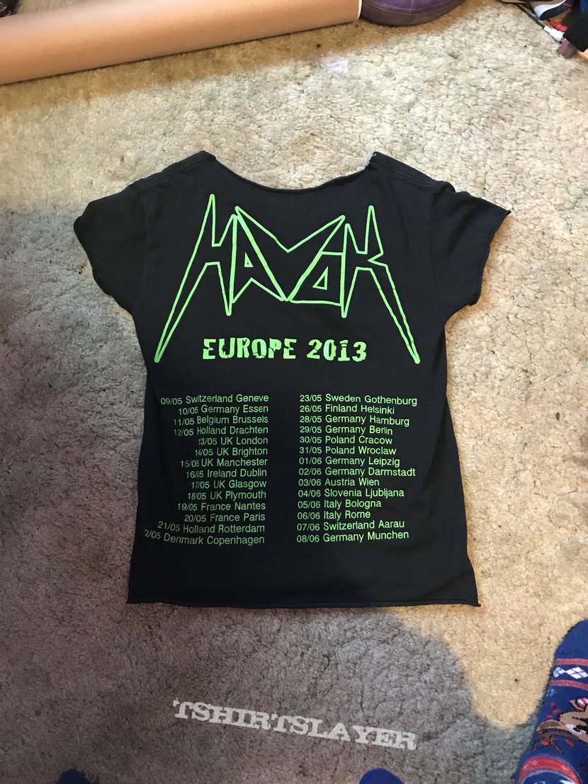 Havok European 2013 tour shirt 