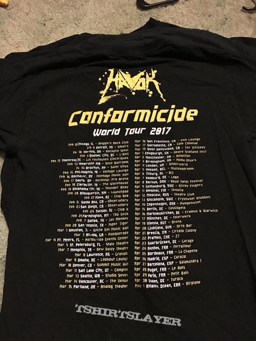 Havok conformicide tour shirt