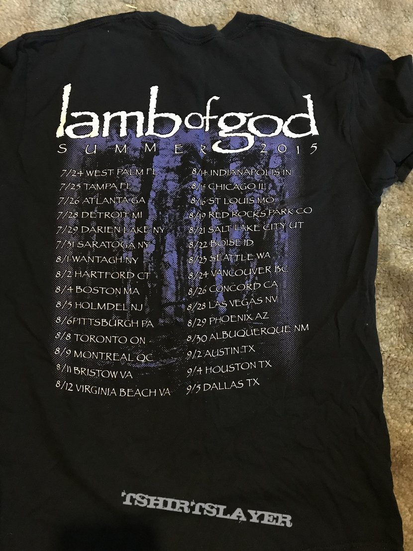 Lamb of god 2015 tour shirt 