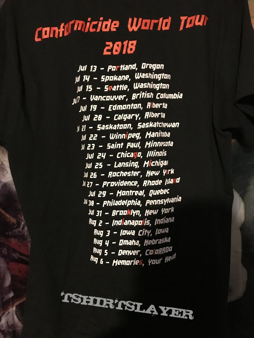 Havok conformicide world tour shirt 2018